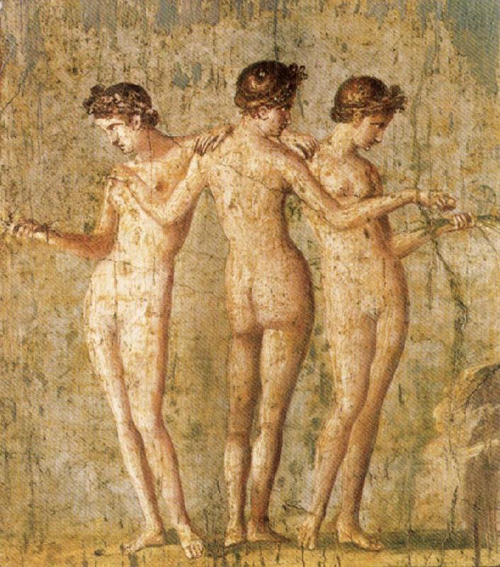 unknow artist Three Graces,from Pompeii china oil painting image